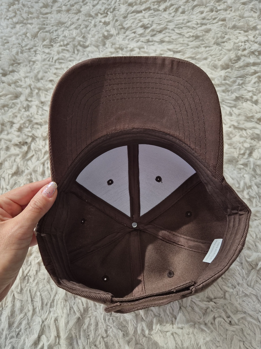 Minimalist Chocolate Brown Blank Baseball Cap Hat - Picture 7 of 11